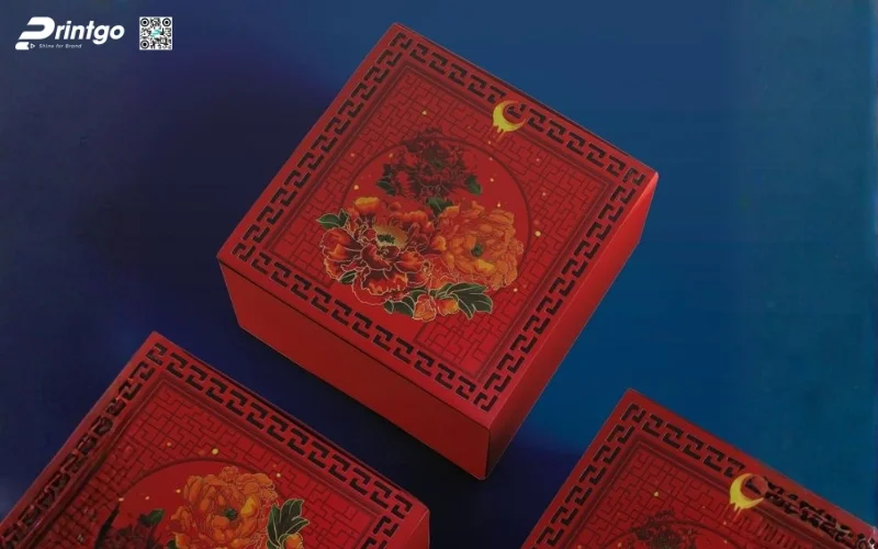 Mẫu hộp quà tết đẹp dạng âm dương 