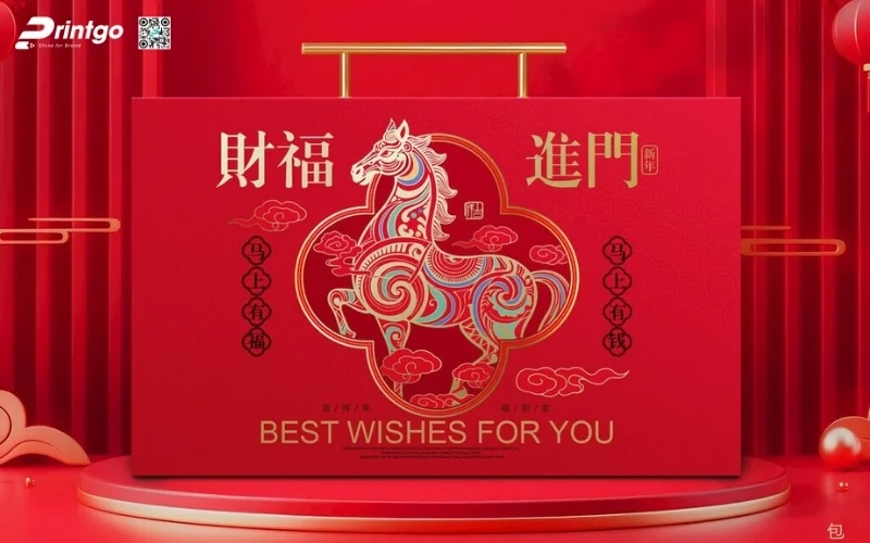 Bộ sưu tập hộp quà tết ngựa có quai xách 