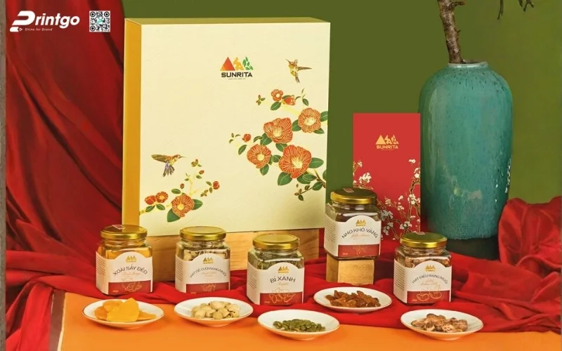 Mẫu hộp quà tết hạt dinh dưỡng nam châm nắp lật