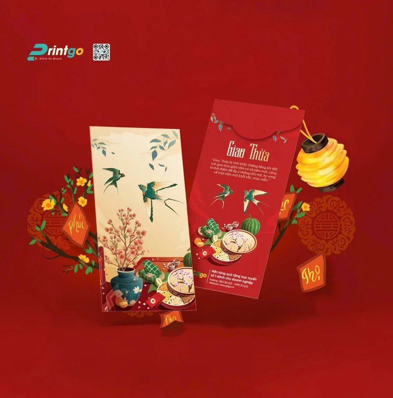 Bộ sưu tập 50+ mẫu lì xì 2026 độc đáo chào xuân Bính Ngọ: Giao Thừa