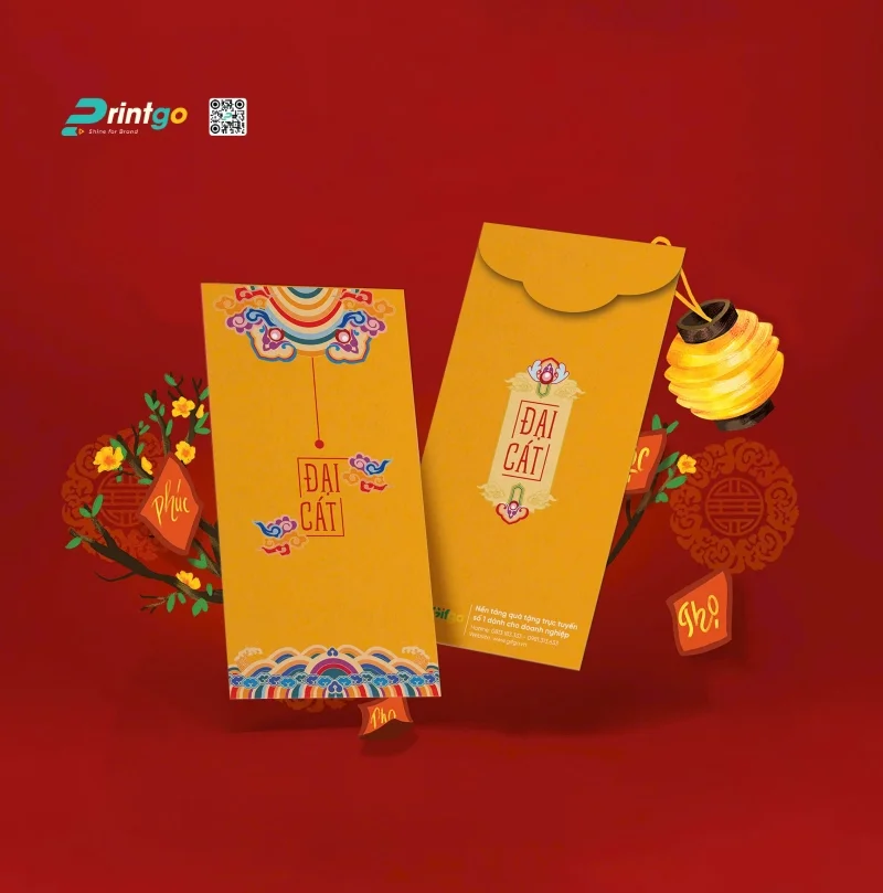 Bộ sưu tập 50+ mẫu lì xì 2026 độc đáo chào xuân Bính Ngọ : Đại Cát