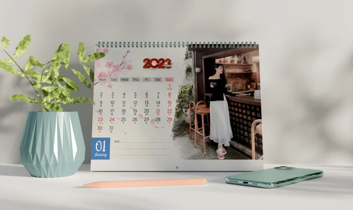 Lịch gia đình để bàn