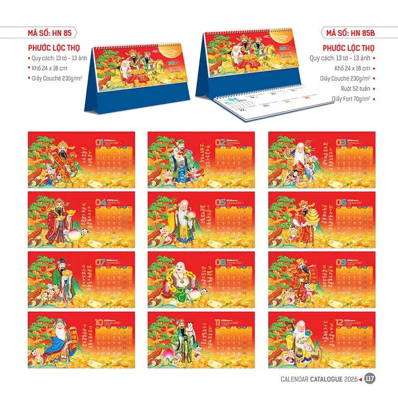 Lịch để bàn phong thủy