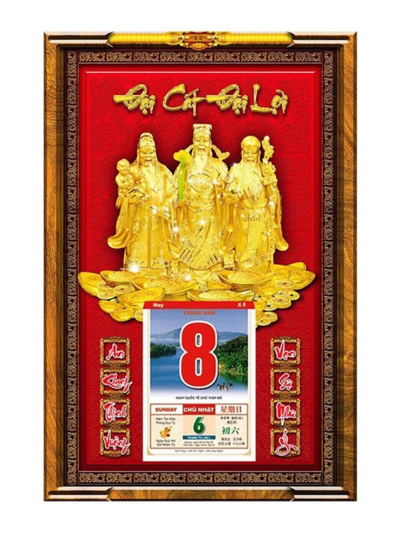 Top 30+ mẫu lịch treo tường Phúc Lộc Thọ đẹp, mới nhất năm 2026