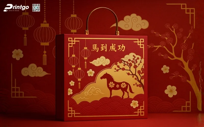 Bộ sưu tập hộp quà tết ngựa có quai xách 