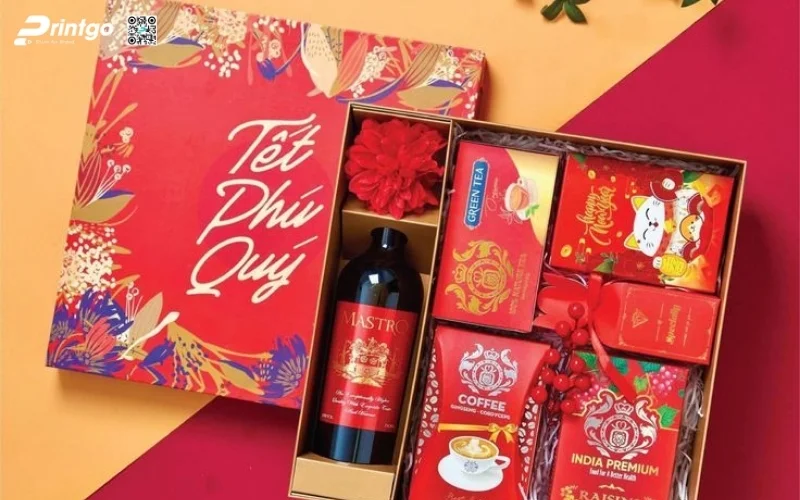 Bộ sưu tập hộp quà tết có rượu vang sang trọng