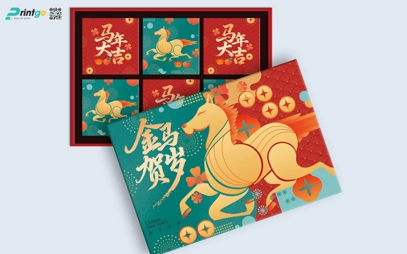 Bộ sưu tập hộp quà tết ngựa quy cách hộp âm dương 