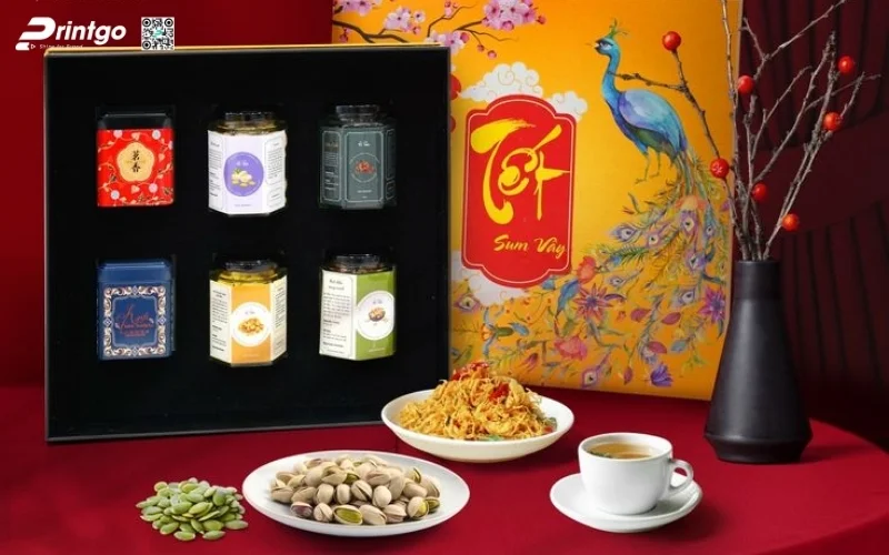Set hộp quà tết các loại hạt kiểu âm dương