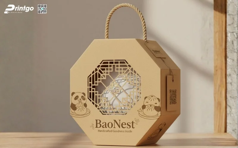 Mẫu hộp quà tết bằng gỗ có quai xách 