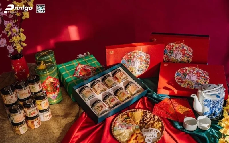 Set hộp quà tết các loại hạt kiểu âm dương