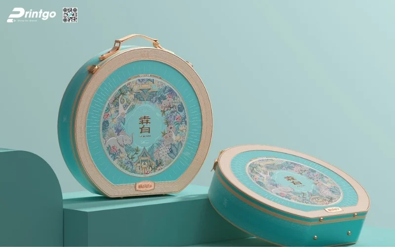 Mẫu hộp quà tết có quai xách bằng da