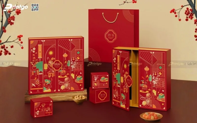 Mẫu hộp quà tết đẹp độc đáo dạng cánh bướm 