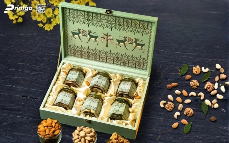 Mẫu hộp quà tết hạt dinh dưỡng nắp lật