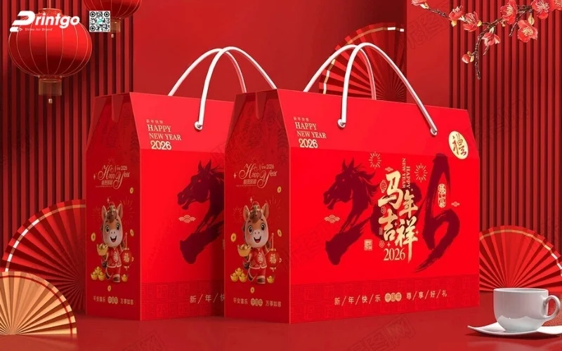Bộ sưu tập hộp quà tết ngựa có quai xách 