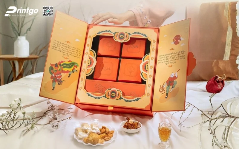 Mẫu hộp quà tết 3D dạng hộp cánh bướm độc đáo