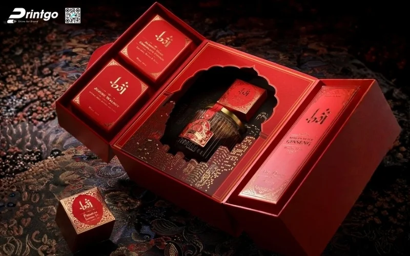 Mẫu hộp quà tết có rượu chivas cao cấp