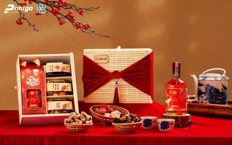 Mẫu hộp quà tết có rượu chivas cao cấp
