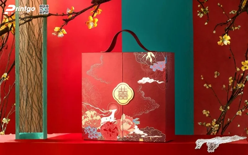 Mẫu hộp quà tết đẹp độc đáo dạng cánh bướm 