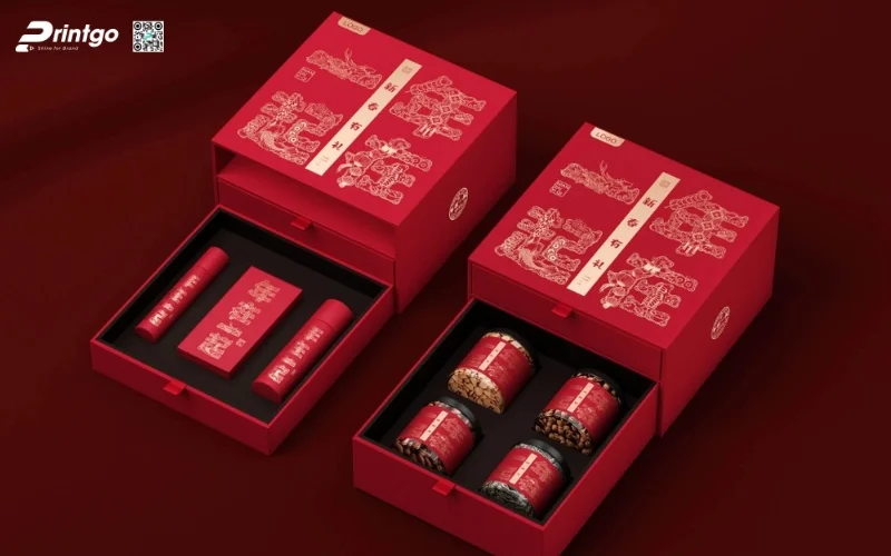 Các mẫu hộp quà tết đẹp dạng rút bao diêm 
