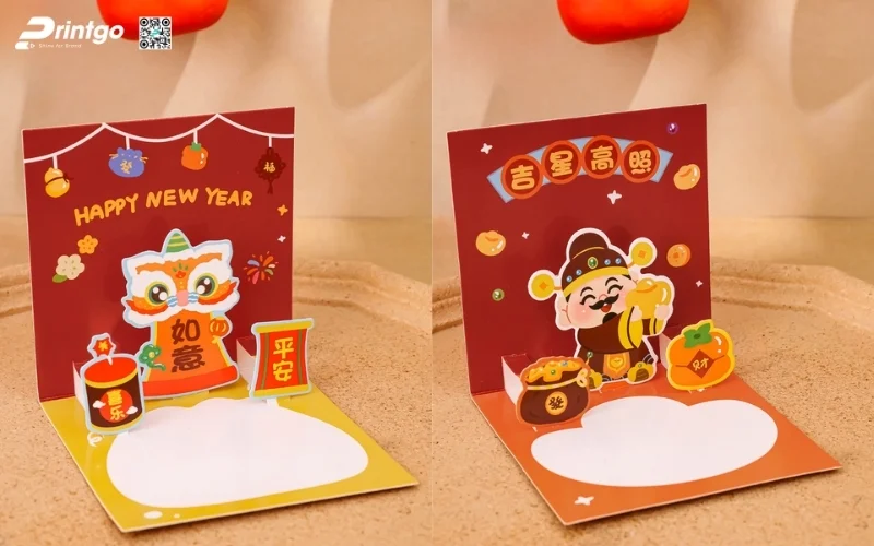 Nên chọn những màu sắc nào để thiết kế thiệp chúc tết 3D?