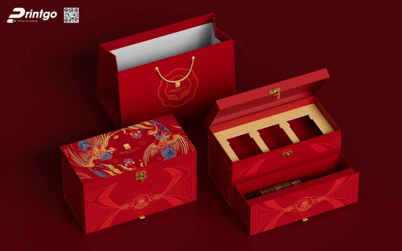 Màu sắc của vỏ hộp quà tết bán sẵn