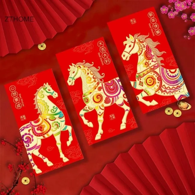 Lì xì thiết kế chủ đề ngựa