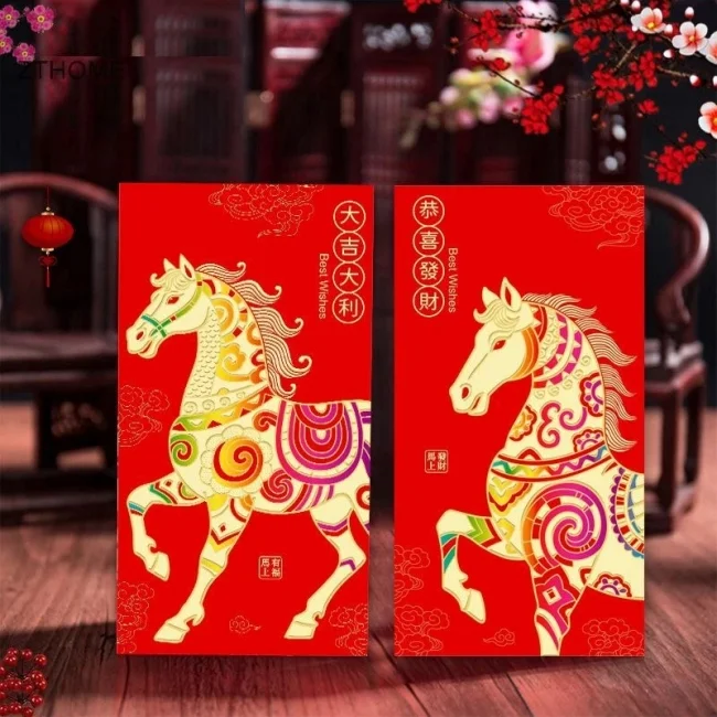 Lì xì thiết kế chủ đề ngựa