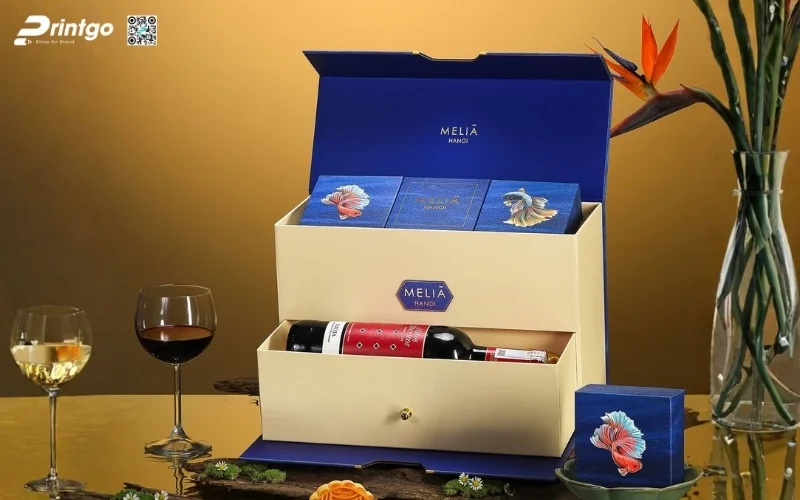 Mẫu hộp quà tết 2 tầng sang trọng và đẳng cấp nhất