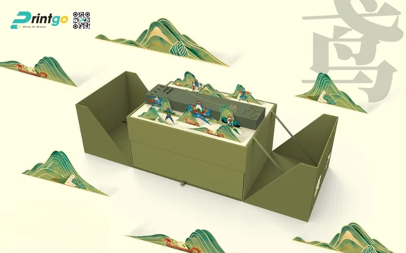 Mẫu hộp quà tết 3D dạng hộp cánh bướm độc đáo