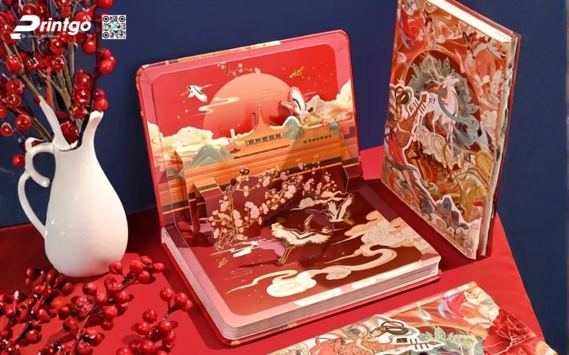 Mẫu hộp quà tết 3D dạng hộp nam châm