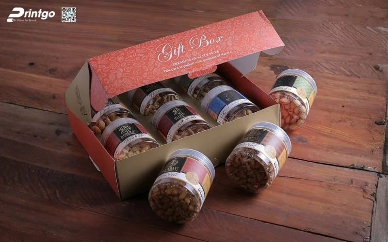Mẫu hộp quà tết các loại hạt dạng hộp mềm/hộp sóng