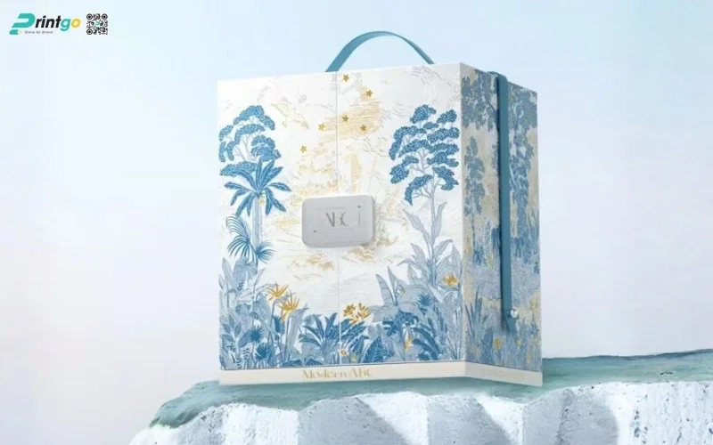 Bộ sưu tập mẫu hộp quà tết có quai xách bằng da