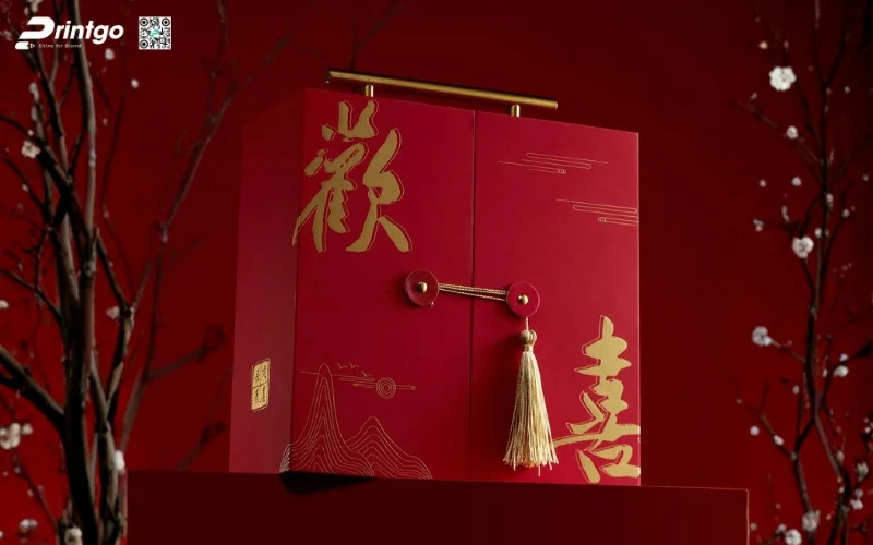 Mẫu hộp quà tết đẹp độc đáo dạng cánh bướm 