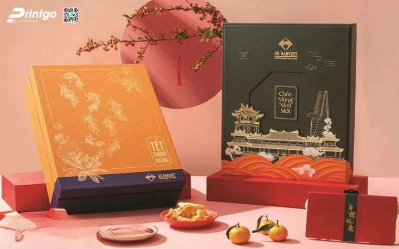 Mẫu hộp quà tết đẹp chủ đề văn hoá Việt