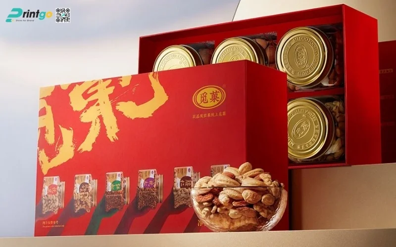 Set hộp quà tết các loại hạt kiểu âm dương