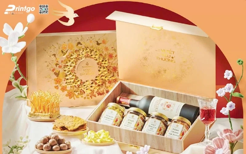 Mẫu hộp quà tết có rượu vang đẳng cấp nhất 2026