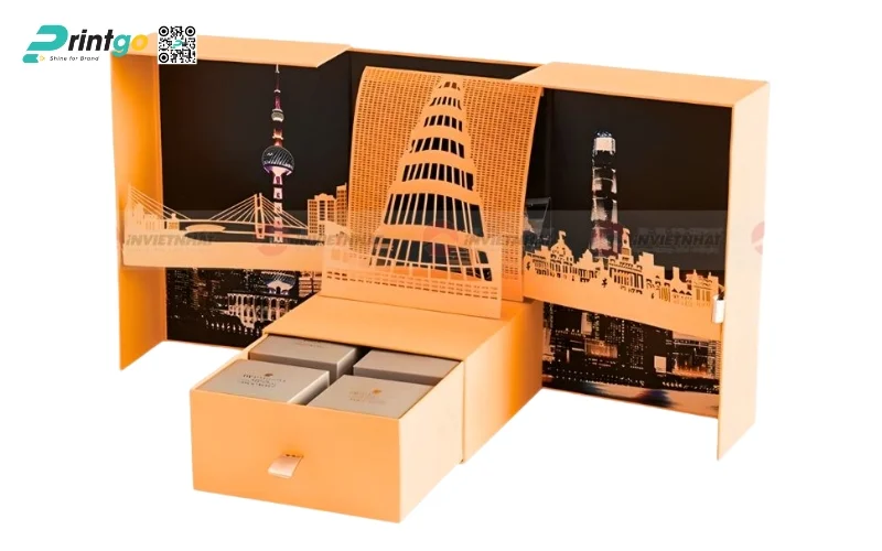 Mẫu hộp quà tết 3D dạng hộp cánh bướm độc đáo