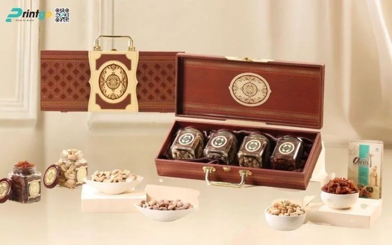 Mẫu hộp quà tết hạt dinh dưỡng nắp lật