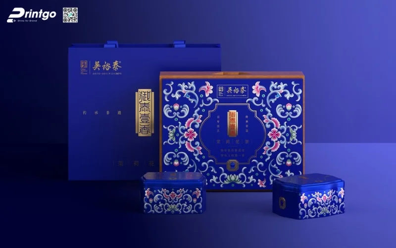 Mẫu hộp quà tết đẹp quy cách nam châm nắp lật 