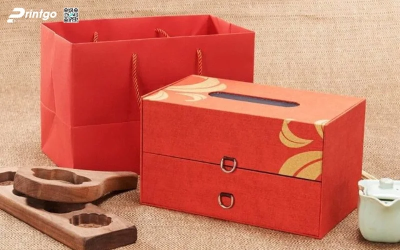 Mẫu hộp quà tết 2 tầng sang trọng và đẳng cấp nhất