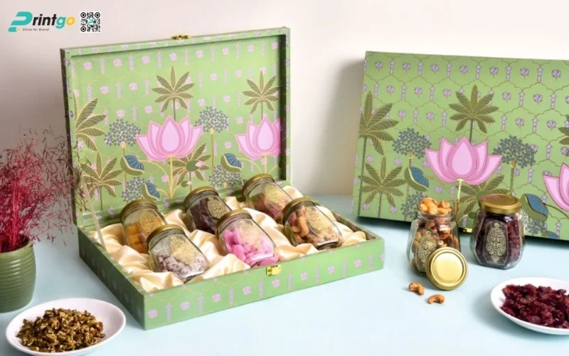 Mẫu hộp quà tết hạt dinh dưỡng nắp lật