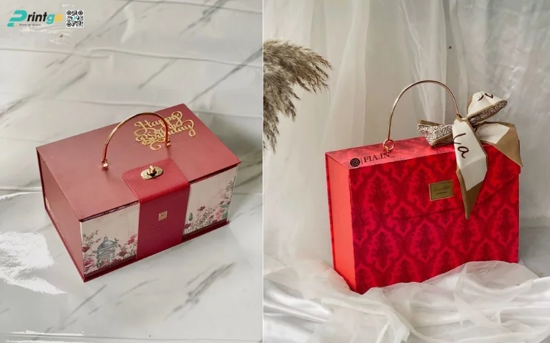 Khám phá những mẫu hộp quà tết quai xách bằng kim loại
