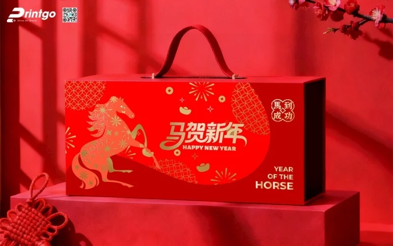 Bộ sưu tập hộp quà tết ngựa có quai xách 