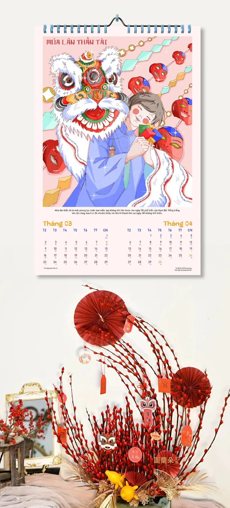 Gợi ý chất liệu giấy in lịch Tết "Muôn Tết Nam Kỳ"