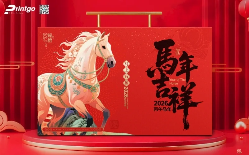 Bộ sưu tập hộp quà tết ngựa có quai xách 
