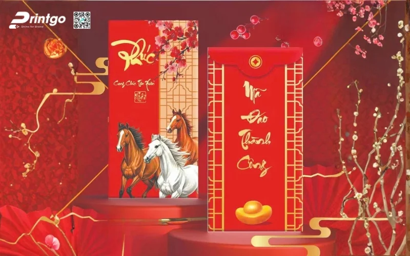 Mẫu bao lì xì ngân hàng có linh vật con ngựa Mẫu bao lì xì ngân hàng có linh vật con ngựa