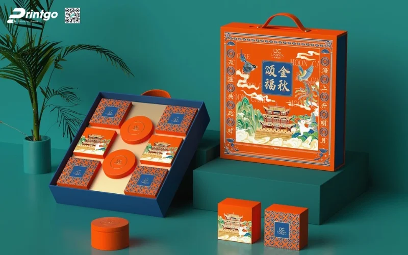 Mẫu hộp quà tết không rượu hình chữ nhật 