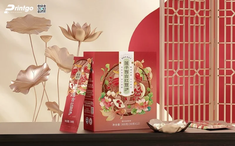 Mẫu hộp quà tết không rượu hình vuông 