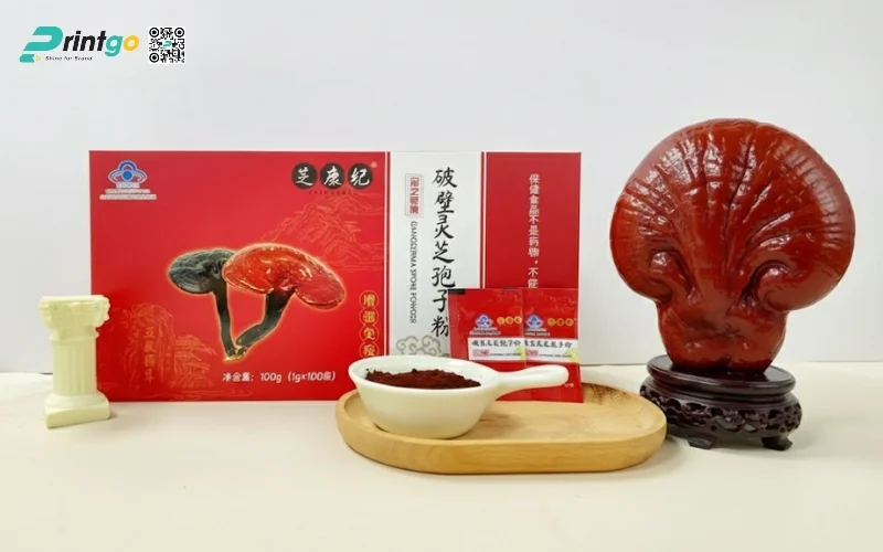 Mẫu hộp quà Tết nấm linh chi cao cấp và sang trọng nhất 2026