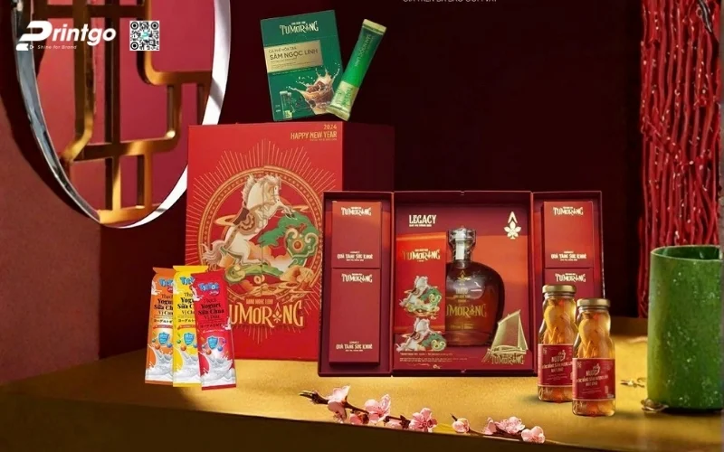 Mẫu hộp quà tết sâm Ngọc Linh